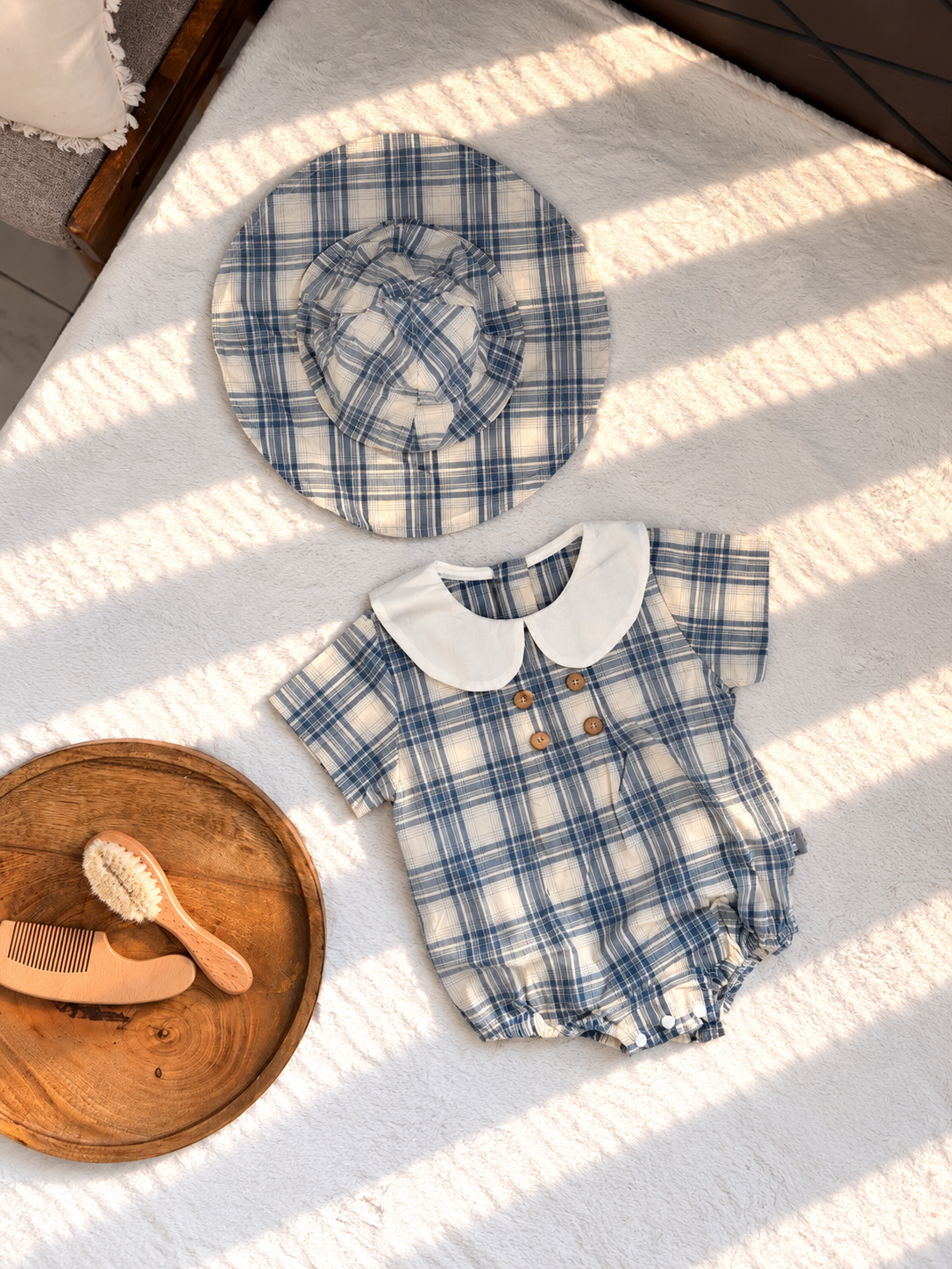 Plaid Romper Set