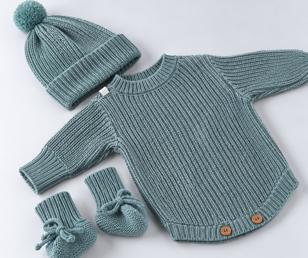 Knitted 3-Piece Baby Set
