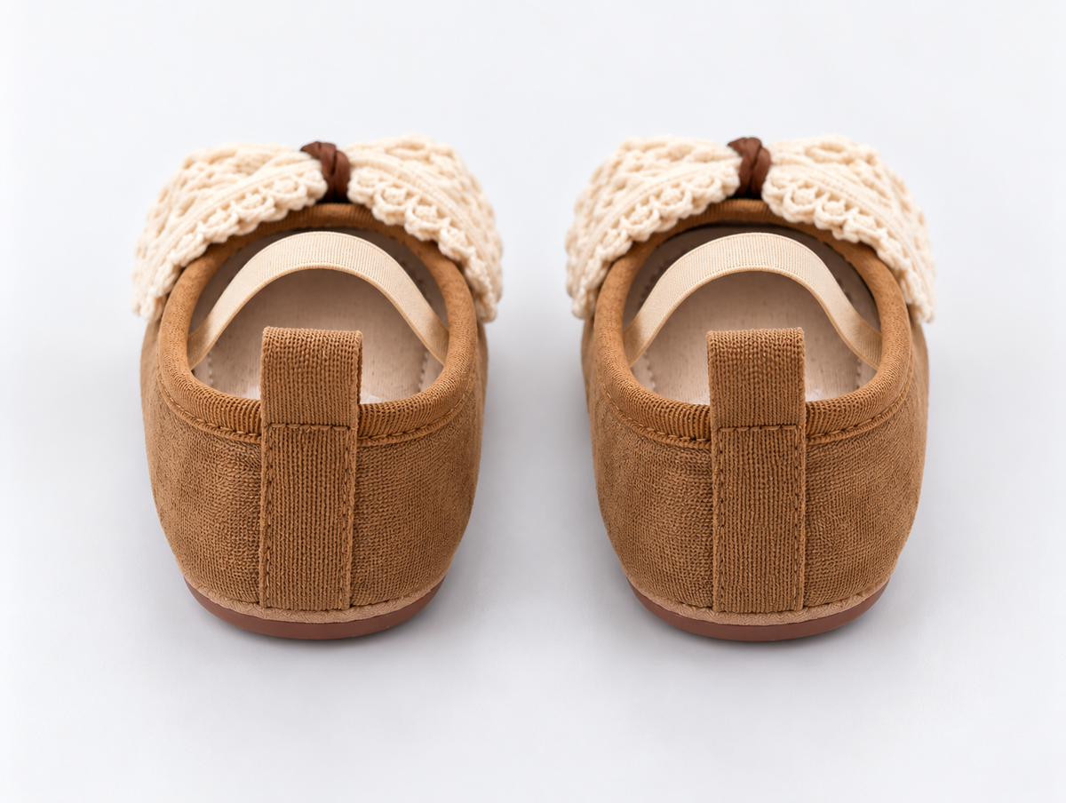 Crochet Bow Baby Shoes