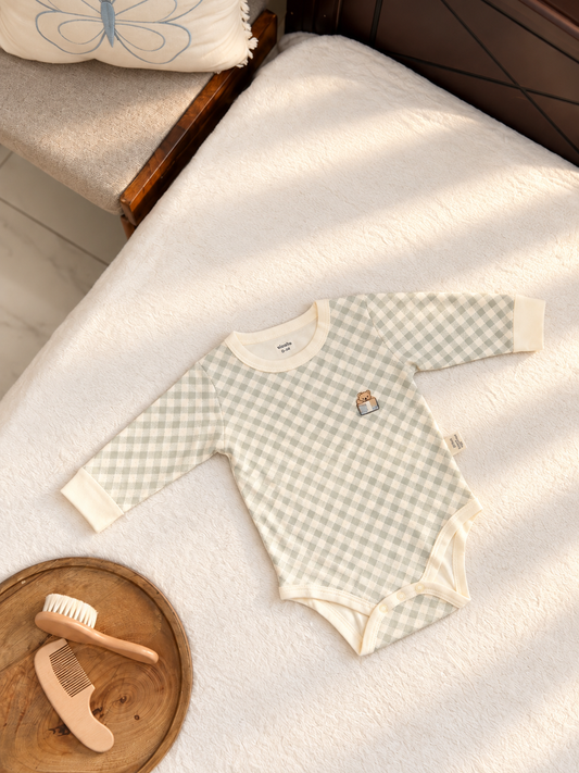 Check Printed Baby Suit