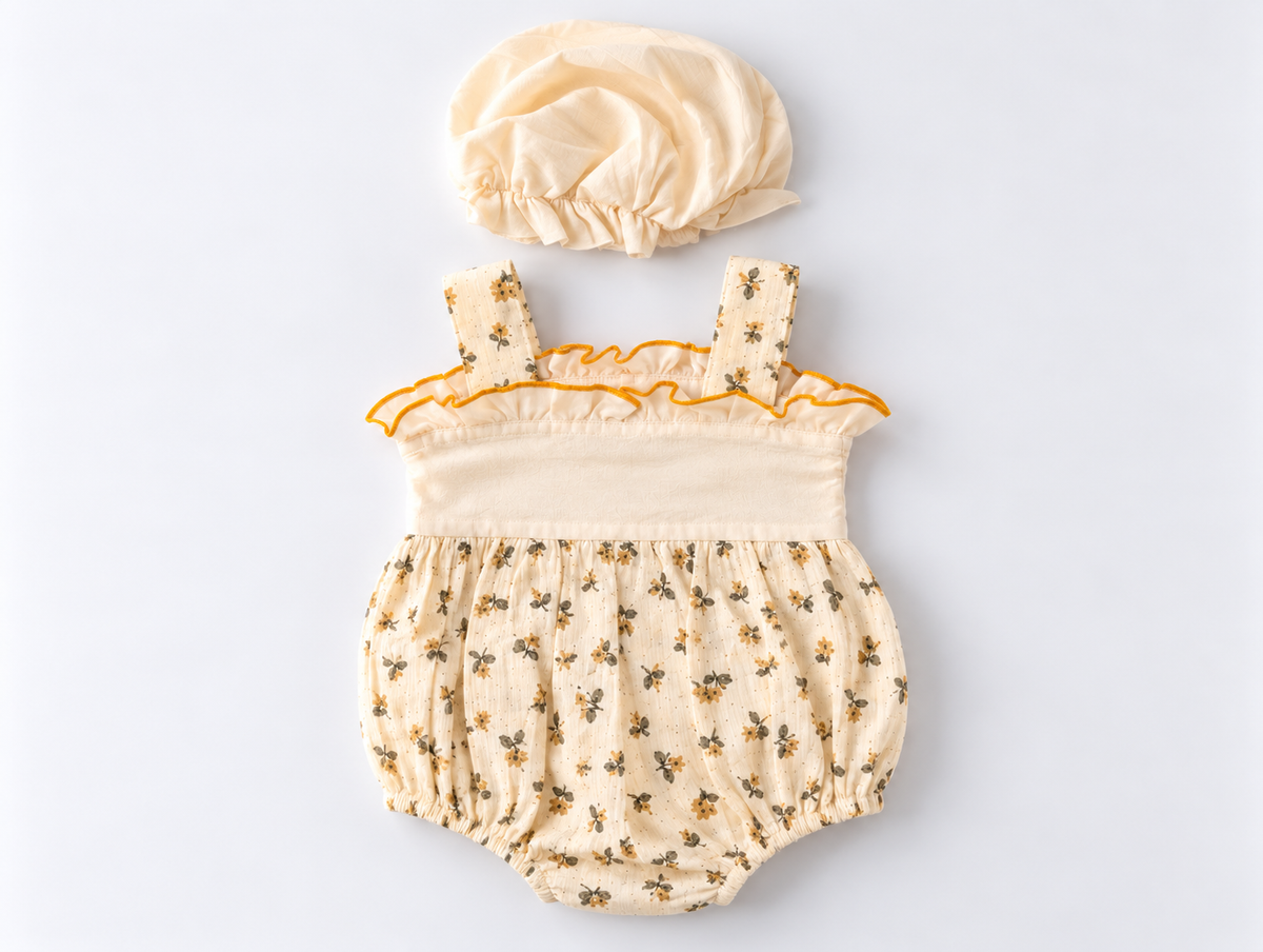 Ruffle Floral Romper Set for Baby Girls